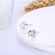 Wholesale Hot wholesale jewelry Fashion romantic 925 Sterling Silver Stud Earrings High Quality Woman Jewelry cute shiny Zircon Earrings TGSLE044 3 small