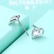 Wholesale Hot wholesale jewelry Fashion romantic 925 Sterling Silver Stud Earrings High Quality Woman Jewelry cute shiny Zircon Earrings TGSLE044 4 small