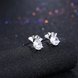 Wholesale China fashion jewelry unique 925 Sterling Silver Earrings High Quality for Woman cute sector shiny Zircon Hot Sale Earrings TGSLE046 1 small