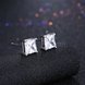 Wholesale Luxury Female White Zircon Stone Earrings S925 Sterling Silver Crystal square Stud Earrings For Women Vintage Wedding Jewelry TGSLE048 1 small