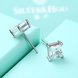 Wholesale Luxury Female White Zircon Stone Earrings S925 Sterling Silver Crystal square Stud Earrings For Women Vintage Wedding Jewelry TGSLE048 4 small