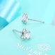 Wholesale Luxury Female Flower Small Stud Earrings Real 925 Sterling Silver Earrings Trendy Crystal Stone Wedding Earrings For Women TGSLE050 2 small