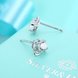 Wholesale Creative Luxury Female Small Stud Earrings Real 925 Sterling Silver Earrings Trendy shinny Crystal Stone Wedding Earrings  TGSLE051 2 small