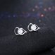 Wholesale Creative Female gourd shape Small Stud Earrings Real 925 Sterling Silver Earrings Trendy shinny Crystal Stone Wedding Earrings  TGSLE054 1 small