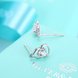 Wholesale Creative Female gourd shape Small Stud Earrings Real 925 Sterling Silver Earrings Trendy shinny Crystal Stone Wedding Earrings  TGSLE054 2 small