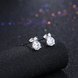 Wholesale Fashion Creative Female Small Stud Earrings Real 925 Sterling Silver Earrings delicate shinny Crystal Stone Wedding Earrings  TGSLE055 1 small