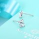 Wholesale Fashion Creative Female Small Stud Earrings Real 925 Sterling Silver Earrings delicate shinny Crystal Stone Wedding Earrings  TGSLE055 2 small