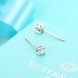 Wholesale Fashion Creative Female Small Stud Earrings 925 Sterling Silver delicate shinny Crystal Earrings Wedding party jewelry wholesale TGSLE057 2 small