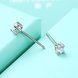 Wholesale Fashion Creative Female Small Stud Earrings 925 Sterling Silver delicate shinny Crystal Earrings Wedding party jewelry wholesale TGSLE057 4 small