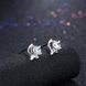 Wholesale Popular Creative Female Small Stud Earrings 925 Sterling Silver delicate shinny Crystal Earrings Wedding party jewelry wholesale TGSLE061 1 small