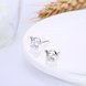 Wholesale Popular Creative Female Small Stud Earrings 925 Sterling Silver delicate shinny Crystal Earrings Wedding party jewelry wholesale TGSLE061 3 small