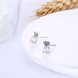 Wholesale Fashion Creative Female Small Stud Earrings 925 Sterling Silver delicate shinny Crystal Earrings Wedding party jewelry wholesale TGSLE062 3 small