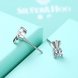 Wholesale Fashion Creative Female Small Stud Earrings 925 Sterling Silver delicate shinny Crystal Earrings Wedding party jewelry wholesale TGSLE062 4 small