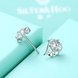Wholesale Trendy Creative Female Small Stud Earrings 925 Sterling Silver delicate shinny Crystal Earrings Wedding party jewelry wholesale TGSLE063 4 small