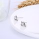 Wholesale Fashion Creative Female fish Stud Earrings 925 Sterling Silver delicate shinny Crystal Earrings Wedding party jewelry wholesale TGSLE064 3 small