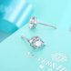 Wholesale Fashion Creative Female Small Stud Earrings 925 Sterling Silver delicate shinny Crystal Earrings Wedding party jewelry wholesale TGSLE065 2 small