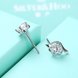 Wholesale Fashion Creative Female Small Stud Earrings 925 Sterling Silver delicate shinny Crystal Earrings Wedding party jewelry wholesale TGSLE065 4 small