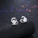 Wholesale Creative Female Small Stud Earrings 925 Sterling Silver delicate shinny Crystal Earrings Wedding party jewelry wholesale China TGSLE066 1 small