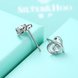 Wholesale Creative Female Small Stud Earrings 925 Sterling Silver delicate shinny Crystal Earrings Wedding party jewelry wholesale China TGSLE066 4 small