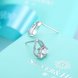 Wholesale Fashion Creative Female Small Stud Earrings 925 Sterling Silver delicate shinny Crystal Earrings Wedding party jewelry wholesale TGSLE068 2 small