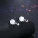 Wholesale Fashion Creative Female Small Stud Earrings 925 Sterling Silver delicate shinny Crystal Earrings Wedding party jewelry wholesale TGSLE069 1 small