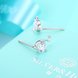 Wholesale Fashion Creative Female Small Stud Earrings 925 Sterling Silver delicate shinny Crystal Earrings Wedding party jewelry wholesale TGSLE069 2 small