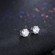 Wholesale Fashion Creative Female Small Stud Earrings 925 Sterling Silver delicate shinny Crystal Earrings Wedding party jewelry wholesale TGSLE072 1 small