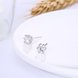 Wholesale Fashion Creative Female Small Stud Earrings 925 Sterling Silver delicate shinny Crystal Earrings Wedding party jewelry wholesale TGSLE072 3 small