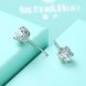 Wholesale Fashion Creative Female Small Stud Earrings 925 Sterling Silver delicate shinny Crystal Earrings Wedding party jewelry wholesale TGSLE072 4 small
