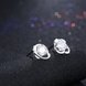 Wholesale Trendy Creative Female Small Stud Earrings 925 Sterling Silver delicate shinny Crystal Earrings Wedding party jewelry wholesale TGSLE073 1 small