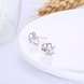 Wholesale Creative Female geometry Stud Earrings 925 Sterling Silver delicate shinny zircon Earrings Wedding party jewelry wholesale TGSLE075 3 small