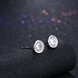 Wholesale Simple Fashion AAA Zircon Crystal Round Small Stud Earrings Wedding 925 Sterling Silver Earring for Women Girls Jewelry Gift TGSLE077 1 small