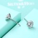 Wholesale Simple Fashion AAA Zircon Crystal Round Small Stud Earrings Wedding 925 Sterling Silver Earring for Women Girls Jewelry Gift TGSLE077 4 small