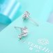 Wholesale Simple Fashion AAA Zircon Crystal crescent Small Stud Earrings Wedding 925 Sterling Silver Earring for Women Girls Jewelry Gift TGSLE078 2 small