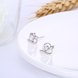 Wholesale Trendy Creative Female Small Stud Earrings 925 Sterling Silver delicate shinny Crystal Earrings Wedding party jewelry wholesale TGSLE079 3 small
