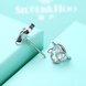 Wholesale Trendy Creative Female Small Stud Earrings 925 Sterling Silver delicate shinny Crystal Earrings Wedding party jewelry wholesale TGSLE079 4 small