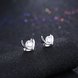 Wholesale Trendy Creative Female Stud Earrings 925 Sterling Silver delicate shinny Crystal Earrings Wedding party jewelry wholesale China TGSLE080 1 small