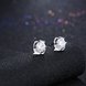 Wholesale Trendy Creative Female Small Stud Earrings 925 Sterling Silver delicate shinny Crystal Earrings Wedding party jewelry wholesale TGSLE081 1 small