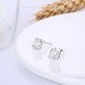 Wholesale Trendy Creative Female Small Stud Earrings 925 Sterling Silver delicate shinny Crystal Earrings Wedding party jewelry wholesale TGSLE081 3 small