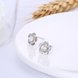 Wholesale New Arrival Jewelry 925 Sterling Silver sakura Flower Zircon Crystal Stud Earrings for Women Girl wholesale jewelry TGSLE082 3 small