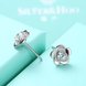 Wholesale New Arrival Jewelry 925 Sterling Silver sakura Flower Zircon Crystal Stud Earrings for Women Girl wholesale jewelry TGSLE082 4 small