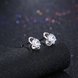 Wholesale Trendy Creative Female Stud Earrings 925 Sterling Silver delicate shinny Crystal Earrings Wedding party jewelry wholesale China TGSLE084 1 small