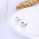 Wholesale Trendy Creative Female Stud Earrings 925 Sterling Silver delicate shinny Crystal Earrings Wedding party jewelry wholesale China TGSLE084 3 small