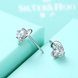 Wholesale Trendy Creative Female Stud Earrings 925 Sterling Silver delicate shinny Crystal Earrings Wedding party jewelry wholesale China TGSLE084 4 small