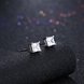 Wholesale Classical  Female square Crystal Zircon Stone Earrings Fashion Silver Color Jewelry Vintage Stud Earrings For Women TGSLE085 1 small
