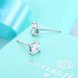 Wholesale Classical  Female square Crystal Zircon Stone Earrings Fashion Silver Color Jewelry Vintage Stud Earrings For Women TGSLE085 2 small