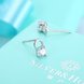 Wholesale Trendy Creative Female Stud Earrings 925 Sterling Silver delicate shinny Crystal Earrings Wedding party jewelry wholesale China TGSLE087 2 small