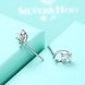 Wholesale Trendy Creative Female Stud Earrings 925 Sterling Silver delicate shinny Crystal Earrings Wedding party jewelry wholesale China TGSLE087 4 small
