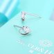 Wholesale Trendy Creative Female Stud Earrings 925 Sterling Silver delicate shinny Crystal Earrings Wedding party jewelry wholesale China TGSLE088 2 small