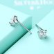Wholesale jewelry China Simple Fashion AAA Zircon Round Small Stud Earrings Wedding 925 Sterling Silver Earring for Women Gift TGSLE090 4 small